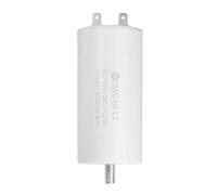 sourcing map CBB60 Condensateur Fonctionnement 30uF 450V AC Insertion Simple 50/60Hz Cylindre 92x45mm Blanc avec Goujon Fixation pour Moteur Pompe à Eau Compresseur Air