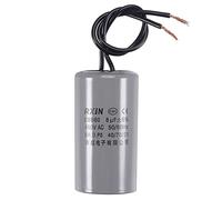 sourcing map CBB60 Marche Condensateur 8uF 450V AC 2 Fils 50/60Hz Cylindre 66x35mm pour Air Compresseur Eau Pompe Moteur