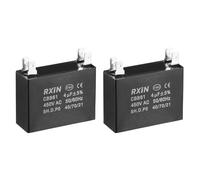 SOURCING MAP CBB61 condensateur à film 450V AC 4uF cosses PP métallisé Pour ventilateur 2Pcs
