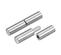 sourcing map Charnières à Souder sur Baril 60mm x 12mm Mâle à Femelle 201 Inox Acier Charnière Goupille pour Métal Domicile Barrière Porte Fenêtre 2 Paires