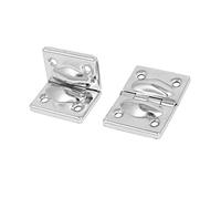 sourcing map Charnières Boîte À Outils Valise Métal 44x30mm Ton Argent 2pcs | Support