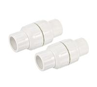 sourcing map Clapet anti-retour 32 mm de diamètre intérieur en PVC pour pompe de réservoir d'eau Blanc