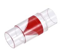 sourcing map Clapet anti-retour de 2,8 cm de diamètre Connecteur de tuyau en ligne unidirectionnelle pour pompe de réservoir d'eau, plastique rouge transparent