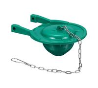 sourcing map Clapet de rechange en PVC avec chaîne en acier inoxydable, ajustement universel pour la plupart des vannes de chasse de réservoir de toilette de 7,6 cm, vert