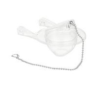 sourcing map Clapet de rechange en PVC avec chaîne en acier inoxydable, ajustement universel pour la plupart des vannes de chasse de réservoir de toilette de 7,6 cm, transparent (modèle B4804)