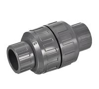sourcing map Clapets anti-retour Diamètre intérieur 25 mm Raccord de tuyau à ressort coulissant pour pompe de réservoir d'eau Gris PVC