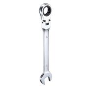 sourcing map liquet à tête flexible de 20 mm à tête rotative à 180° - Clés mixtes à cliquet métriques à 72 dents en acier au chrome vanadium à extrémité ouverte pour fixations, écrous et