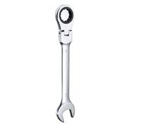 sourcing map liquet à tête flexible de 32 mm à tête rotative à 180° - Clés mixtes à cliquet métriques à 72 dents en acier au chrome vanadium à extrémité ouverte pour fixations, écrous et
