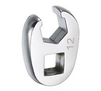 sourcing map Clé à molette pour pied de biche de 3/8" - 12 mm rou évasé en pied de biche fractionnaire métrique 40Cr - Plaqué chrome xtrémité ouverte pour mécaniciens et réparations