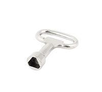 sourcing map Clé Triangle Poubelle 9x8mm métal Clé triangulaire 52mm verrouillage panneau commande