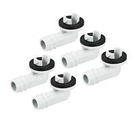 sourcing map Climatisateur Vidange Tuyau Connecteur 15mm Tube Coude Raccord Remplacement Pièce Accessoires pour Mini-Split Fenêtre AC, Beige Paquet de 5