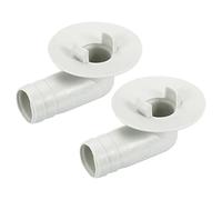 sourcing map Climatisateur Vidange Tuyau Connecteur 17mm Beige Paquet de 2 | Tube Coude Raccord, Remplacement Pièce Accessoires pour Mini-Split Fenêtre AC,