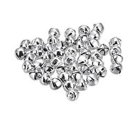 sourcing map Clochette Grelot 8mm 24pcs Cloche de Noël pour Artisanat Bricolage Noël, Vacances Décoration, Musique Fête, Maison, Festival, Mariage, Argenté