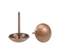 sourcing map Clou Tapissier 14mm Tête Diamètre Clou Ameublement vintage Rond Punaise Cuivré pour Meuble Sofa Dosserets 200 Pcs