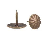 sourcing map Clou Tapissier Clou Ameublement Clou Meuble Punaise Pointe Décoration 10mm Tête Diamètre Rond Bronzé pour Sofa Dosserets 80 Pcs