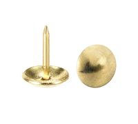 sourcing map Clou Tapissier Clou Ameublement Clou Meuble Punaise Pointe Tapissier Tapis Décoration 10mm Diamètre 11mm Hauteur Rond Pouce Doré pour Sofa Dosserets 30 Pcs