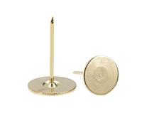 sourcing map Clou Tapissier Clou Ameublement Clou Meuble Punaise Pointe Tapissier Tapis Décoration 19mmx30mm Plat Tête Doré pour Sofa Lit 20Pcs