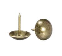 sourcing map Clou Tapissier Clou Ameublement Clou Meuble Punaise Pointe Tapissier Tapis Décoration 14mm Diamètre 17mm Hauteur Rond Pouce Bronzé pour Sofa Dosserets 100 Pcs
