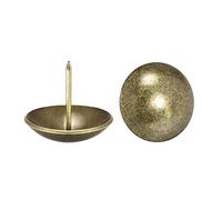 sourcing map Clou Tapissier Clou Ameublement Clou Meuble Punaise Pointe Tapissier Tapis Décoration 30mm Diamètre 28mm Hauteur Rond Pouce Bronzé pour Sofa Dosserets 20 Pcs