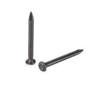 sourcing map Clous Carbone Acier Pointe Mur Ciment Quincaillerie Clou 30mm(1.2") 3mm Tige Diamètre Noir 150pcs