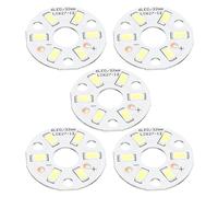 sourcing map COB LED luminaire Perle 3W 120lm 6000-6500K 32mm 9-11VDC Énergie Économie Ampoule pour Projecteur Projecteurss Remplacement Blanc 5Pcs