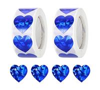sourcing map Coeur Forme Autocollant 1'' Auto-adhésif Amour Autocollant Étiquette Cœur Décorations pour Enveloppe, Saint-Valentin Jour, Mariage Fête, Lumière Bleu 1000 Pcs