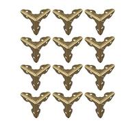 sourcing map Coin de Protection Boîte Caisse Bois Angle Protecteur Vintage 20x20x20mm 12Pcs Bronze Tone