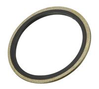 sourcing map Collé Joint Étanchéité Rondelles M45 55,5x45x2mm Carbone Acier Nitrile Caoutchouc Joint, Paquet de 5