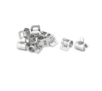 sourcing map Collier de Serrage Tuyau Pince Clip Serre Joint 4mm Diamètre intérieur Revêtement attache à ressort 10pcs