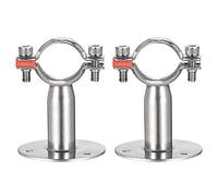 sourcing map Collier de Serrage Tuyau Pince Clip Serre Joint Mur Support Plafond Tube 304 Acier Inoxydable Réglable Tube Sangle Pince pour 38-40mm Tube 2Pcs