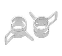 sourcing map Collier Serrage Acier Bande Agrafe 7mm Pince Ressort Tube Agrafe Argent Manganèse Acier 20Pcs
