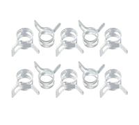 sourcing map Collier Serrage Ressort 65Mn Acier 4mm DI Zinc Plaqué 10pcs | Basse Pression Air Clip Pinces Apte 4,3mm-4,5mm Od, Carburant Conduites Silicone Vide Tuyaux