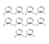 sourcing map Collier Serrage Tuyau Double Fil Ressort, 20pcs Acier Inox 304 11mm Apte Interne Diamètre 11.8mm-12.6mm OD Tuyau Carburant Conduite Silicone Tube Ressort Clips