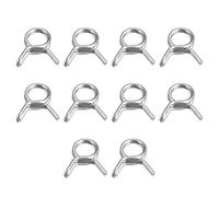 sourcing map Collier Serrage Tuyau Double Fil Ressort, 20pcs Acier Inox 304 6mm Apte Interne Diamètre 6.7mm-7.3mm OD Tuyau Carburant Conduite Silicone Tube Ressort Clips