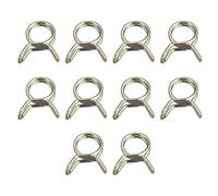 sourcing map Collier Serrage Tuyau Double Fil Ressort, 50pcs 65Mn Acier 7mm Apte Interne Diamètre 7.8mm-8.2mm OD Tuyau Carburant Conduite Silicone Tube Ressort Clips, Couleur Zinc Plaqué