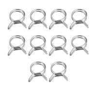 sourcing map Collier Serrage Tuyau Double Fil Ressort, 50pcs Acier Inox 304 13mm Apte Interne Diamètre 14.6mm-15mm OD Tuyau Carburant Conduite Silicone Tube Ressort Clips