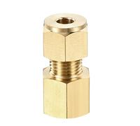 sourcing map Compression Tube Raccord G1/4 Femelle Filetage x 6mm Tube OD Droit Couplage Adaptateur Laiton