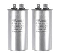 SOURCING MAP Condensateur rond CBB65 40uF 40mfd 450V AC 40-85-21 Boîtier en alu. avec borne pour climatiseur compresseur moteur 2Pcs