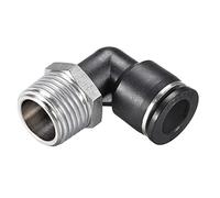 sourcing map Connexion à Pression Tube Raccord Mâle Coude 12mm Tube OD x 1/2 NPT Filetage Pneumatique Air Pousser Verrouillage Raccord