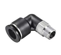 sourcing map Connexion à Pression Tube Raccord Mâle Coude 12mm Tube OD x 1/4 NPT Filetage Pneumatique Air Pousser Verrouillage Raccord