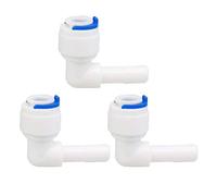 sourcing map Connexion Rapide Purificateurs Eau 3/8" 3pcs Tubes Raccords | Connecteur Poussoir Filtre Eau pour RO Système Osmose Inverse Coude diamètre extérieur du tube