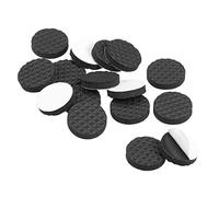 sourcing map Coussinet Meuble adhésif Caoutchouc 20mm Dia 4mm Rond Epais Noir 28Pcs