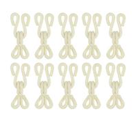 sourcing map Couture crochet et Œil, 12pcs - Polyester Couvert Couture crochet et Yeux Fermeture pour Vêtements, Soutien-gorge, Jupe, Couture DIY Artisanat (Beige, 27mm Longueur)