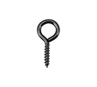 sourcing map Crochet à Visser Plafond Gond Vis Oeil Crochet Piton Cheville Crochet Vis Auto Taraudeuse Vis Œillet 0.07"x0.6" Cintre Noir 90Pcs