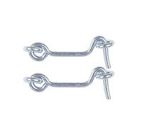 sourcing map Crochet de Cabine Crochet Fermeture Porte Fenêtre Coulissante Œil Loquet de Porte Verrou Boulon Volets Garage Portail Grange avec Vis Placage Finition 2pcs 2pouce