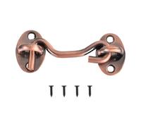 sourcing map Crochet et œillet de 7,6 cm, verrou de porte de grange en acier inoxydable pour fenêtre, cabine, porte coulissante, chambre à coucher, salle de bain, cuivre