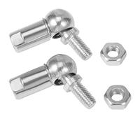 sourcing map CS13 Tige Extrémité Roulement à Billes avec Goujon Main Gauche Femelle Filetage M8x1.25 Main Droite Mâle Filetage M8x1.25 Autolubrifiant Acier Carbone Bille Prise Emboutissage 2pcs