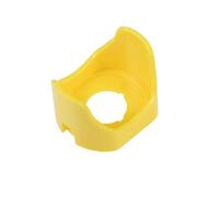 sourcing map Demi-cercle Bouton arrêt urgence interrupteur poussoir Capot Protection Jaune 22mm-1Pcs
