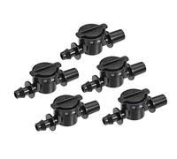 sourcing map Dispositif Anti goute 7mm Barbillon x 7,5mm Connecteur pour Système Irrigation Plastique Noir 10 Paquet