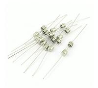 sourcing map Double Capuchon Axial Verre Tube Fusibles 5 x 20mm 250V 1.25A 10pcs